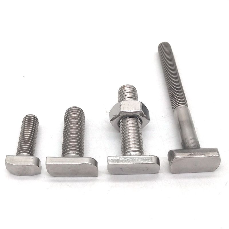 Bağlayıcı Paslanmayan Polad 304 316 T Bolt Kvadrat Başlıq T Bolt